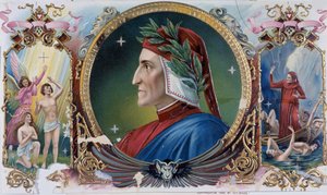 Portrait of Dante - Cigar box label, late 19th century by Unknown artist