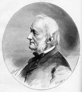 Portrait of Desire Nisard, writer and member of the French academy elected in 1850