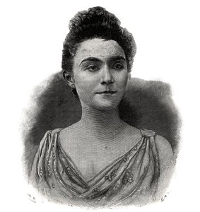 Portrait of Yvette Guilbert (1865-1944) French Singer of the Coffee-Concert - Engraving of 1892