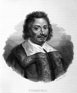Portrait of Evangelista Torricelli (1608 - 1647), Italian physicist. Italian engraving of the 19th century