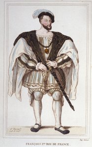 Portrait of Francois I (engraving of 1830)