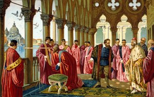 Portrait of Galileo Galilei Presenting the Telescope to the Doge in Venice by Unknown artist