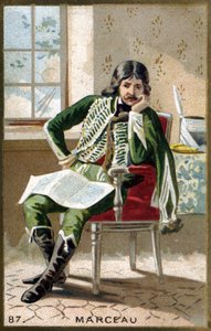 Portrait of General Marceau (1769 - 1796). Chromolithography of the late 19th century
