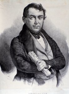 Portrait of Giuseppe Saverio Mercadante (lithography)