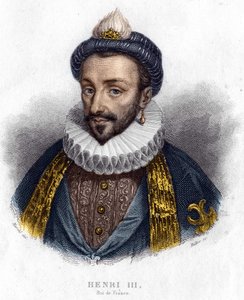 Portrait of Henry III (1551-1589), King of France. Engraving 19th Century