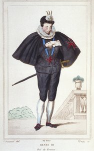 Portrait of Henry III (1551 - 1589), King of France (Engraving of 1830)