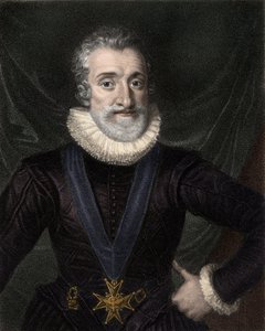 Portrait of Henry IV, King of France, with the necklace of the Order of the Holy Spirit (engraving)