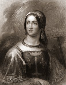 Portrait of Joan of Arc (1412-1431) - in Histoire des Français by Lavallée, engraving, sd