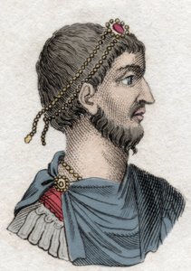 Portrait of Julian the Apostate, Roman Emperor. 19th century engraving. by Unknown artist