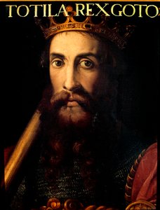 Portrait of King Ostrogoth Totila or Baduila