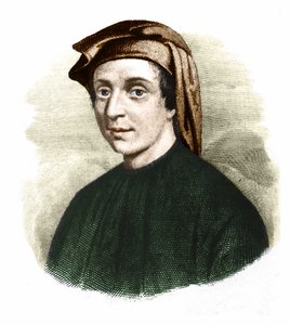 Portrait of Leonardo Fibonacci, Italian mathematician by Unknown artist