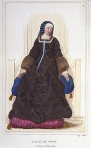 Portrait of Louise de Savoie, Duchess of Angoulême and Mother of François I (1476-1531) (engraving of 1830)