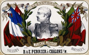 Portrait of Marshal Pelissier on a Champagne Label