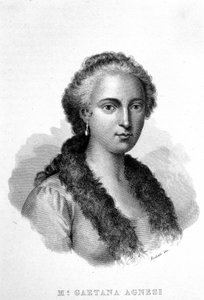 Portrait of Maria Gaetana Agnesi, Italian scholarly polyglot philosopher