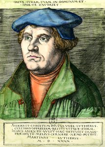 Portrait of Martin Luther (16th Century Engraving) by Unknown artist