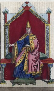 Portrait of Matilda of Tuscany (1046 - 1115) Italian Noblewoman - engraving from 