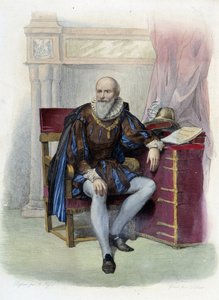 Portrait of Maximilian of Bethune (1560-1641), Duke of Sully, French Statesman - in Le Plutarque Français, ed. Mennechet, Paris