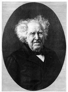 Portrait of Michel Eugene Chevreul, French chemist. Engraving in La Nature: revue des sciences et de leurs applications aux arts et a l