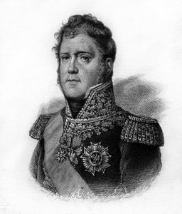 Portrait of Michel Ney (1769-1815), Duke of Elchingen, Prince of the Moskova, Marshal of France, engraving of the 19th century
