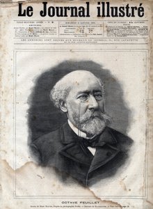 Portrait of Octave Feuillet (1821-1890), French Novelist, Playwright, and Academician (engraving in 