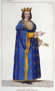 Portrait of Philip VI of Valois, King of France (engraving of 1830)