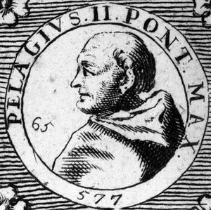 Portrait of Pope Pelagius II (520-590)