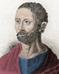 Portrait of Posidonios, Greek philosopher (engraving)