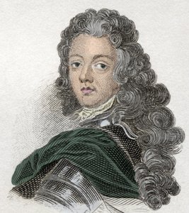 Portrait of Prince Eugene of Savoy-Carignan, French Military. Engraving of the 19th Century