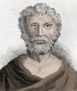 Portrait of Quintus Junius Rusticus, Stoicist philosopher (engraving)