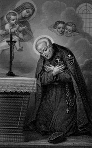 Portrait of Saint Paul of the Cross, Engraving 19th century