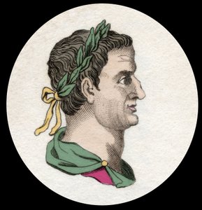 Portrait of Servius Sulpicius Galba (3 BC-69 AD), Roman Emperor. 19th century engraving by Unknown artist