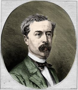 Portrait of Sir Richard Wallace (1818-1890), English philanthropist and art collector. Engraving from 1872
