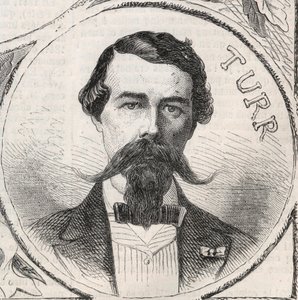 Portrait of Stefan Istvan Turr, Hungarian general - Engraving in 