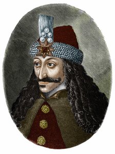 Portrait of Vlad Tepes III the Impaler or Dracula (1431-1476) who inspired Bram Stoker