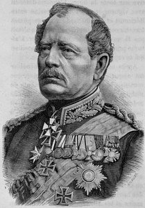 Portrait of Werder. 19th century engraving