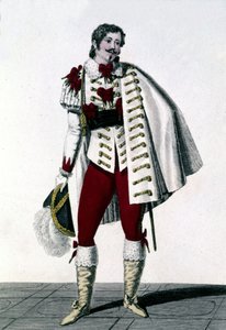 Portrait of tenor Louis Antoine Ponchard (1787 - 1866) in the role of the Count of Lisberg in Auber