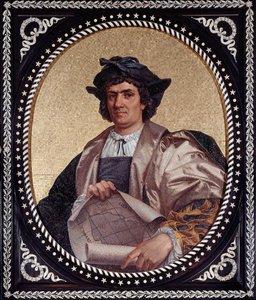 Portrait of the Italian navigator Christopher Columbus (mosaic) by Unknown artist