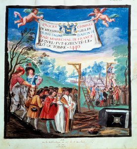 Trial of Gilles de Rais: The Execution, Gibbet, and Butcher by Unknown artist