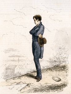 Rastignac remains alone, took a few steps up the cemetery... by Unknown artist