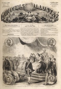 Reception of Siamese ambassadors by Emperor Napoleon III and the Empress Eugenie at the Palace of Fontainebleau, 27 June 1861 by Unknown artist