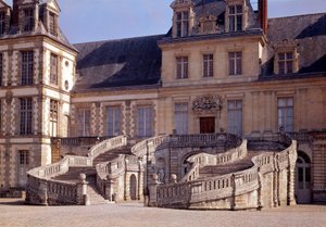 Renaissance architecture: the large staircase of the castle of Fontainebleau by Unknown artist