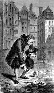 Representation of Bernard de Jussieu introducing a cedar from Lebanon to France in 1734. Engraving by Unknown artist