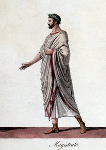 Representation of a Roman Magistrate. Engraving from the Beginning of the 19th Century by Unknown artist