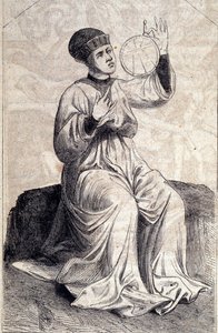 Representation of an Astrologer Using an Astrolabe in the 15th Century. Engraving from 