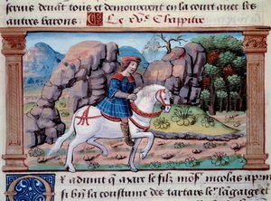 Representation of the Venetian navigator Marco Polo on horseback by Unknown artist