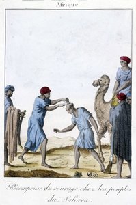 Reward for Courage Among the Peoples of the Sahara - Engraving by Unknown artist