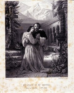 Rosina Stoltz and Gilbert Duprez in Act IV of 