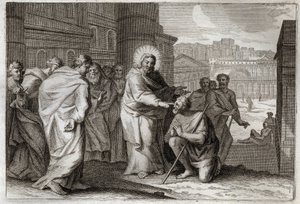 Royaumont Bible, New Testament: The Blind Does. Jesus Christ Miraculously Heals the Blind