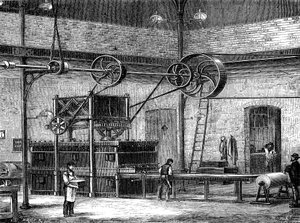 Rubber Vulcanization by Dry Steam System (engraving)