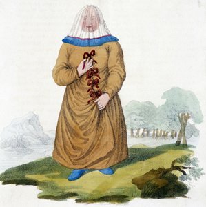 Russian woman of an Ostiak tribe in traditional costume (Khanty or Khante: Paleosiberian hunters, established in the forest area of the middle Ob valley)
